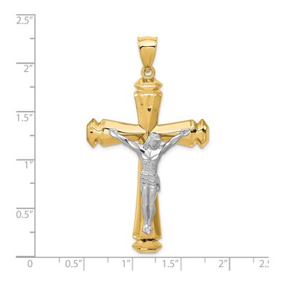 14K Two-Tone Gold Crucifix Pendant – view 4