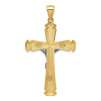 14K Two-Tone Gold Crucifix Pendant – view 5