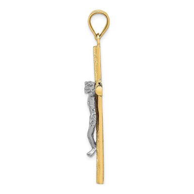 14K Two-Tone Gold Crucifix Pendant – view 3