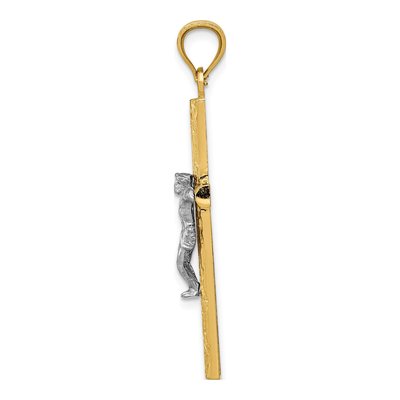 14K Two-Tone Gold Crucifix Pendant – view 3