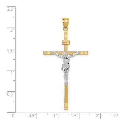 14K Two-Tone Gold Crucifix Pendant – view 3