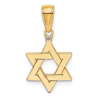 14K Yellow Gold Star of David Pendant – view 4