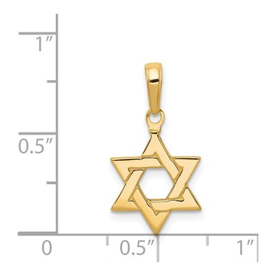 14K Yellow Gold Star of David Pendant – view 5