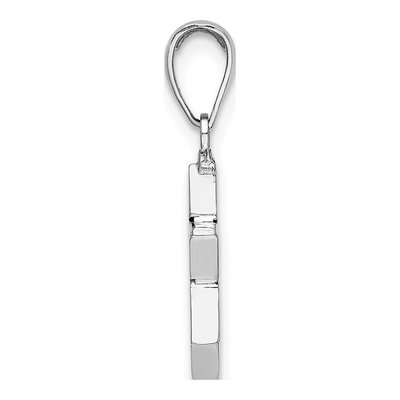 14K White Gold Star of David Pendant – view 3