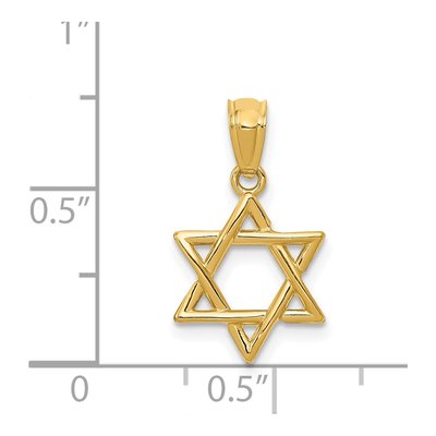14K Yellow Gold Star of David Pendant – view 4