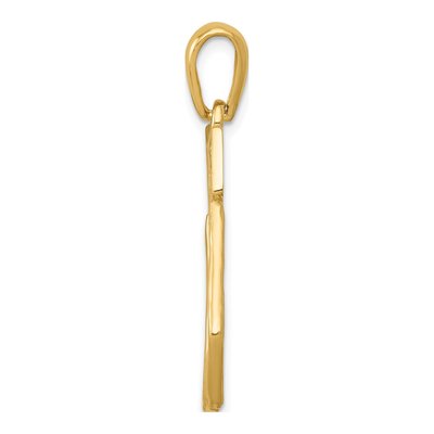 14K Yellow Gold Large Filigree Chai Pendant – view 3