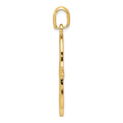 14K Yellow Gold Filigree Chamseh Pendant – view 3