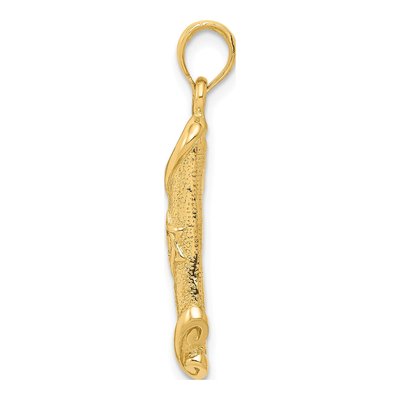 14K Yellow Gold Torah Scroll Star of David Pendant – view 3