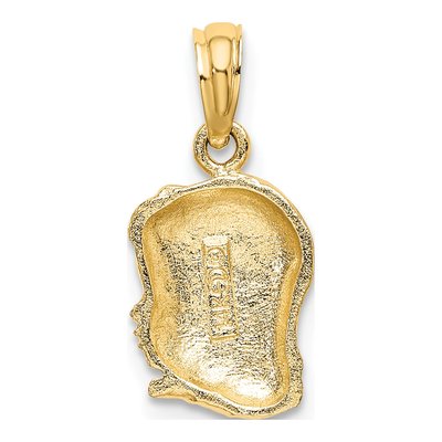 14K Yellow Gold Girl Head Pendant – view 4