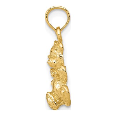14K Yellow Gold Teddy Bear Pendant – view 3