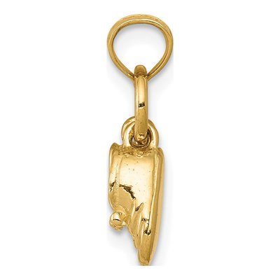 14K Yellow Gold 3-D Baby Shoes Pendant – view 3