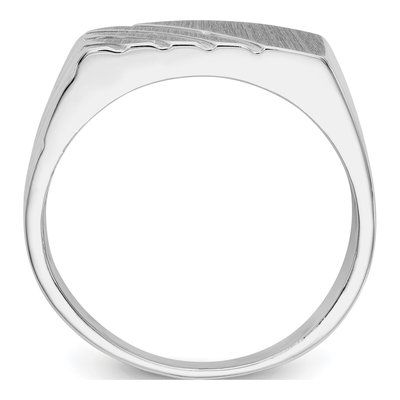 Men's 14K White Gold Signet Ring – view 3