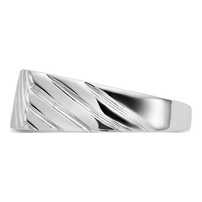 Men's 14K White Gold Signet Ring – view 4