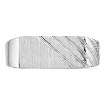 Men's 14K White Gold Signet Ring – view 5