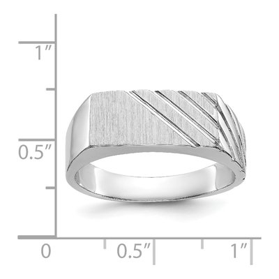 Men's 14K White Gold Signet Ring – view 6