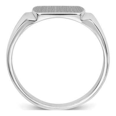 Men's 14K White Gold Signet Ring – view 3