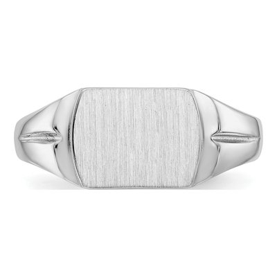 Men's 14K White Gold Signet Ring – view 5
