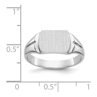 Men's 14K White Gold Signet Ring – view 6