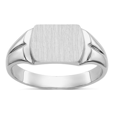 Men's 14K White Gold Signet Ring