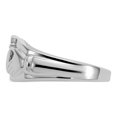 14K White Gold Claddagh Ring – view 5