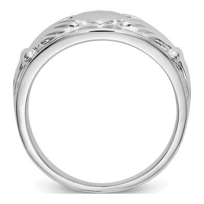 14K White Gold Claddagh Ring – view 3
