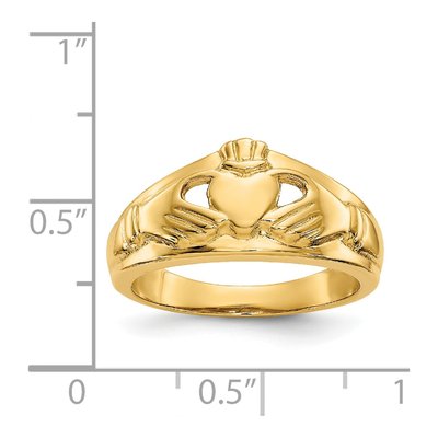14K Yellow Gold Claddagh Ring – view 4