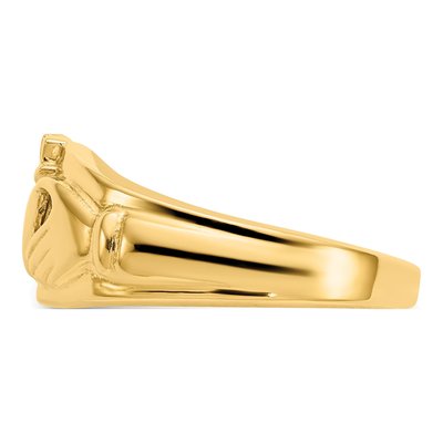 14K Yellow Gold Claddagh Ring – view 5