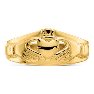 14K Yellow Gold Claddagh Ring – view 6