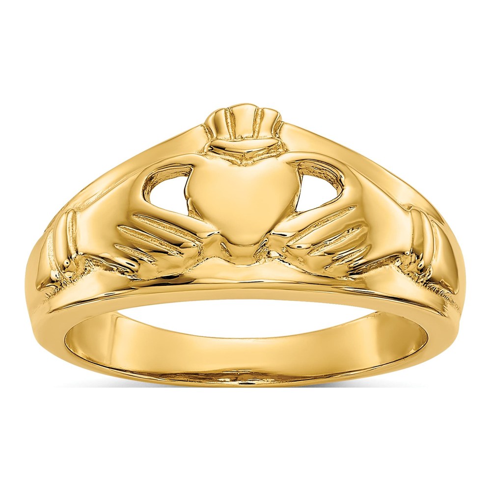 14K Yellow Gold Claddagh Ring