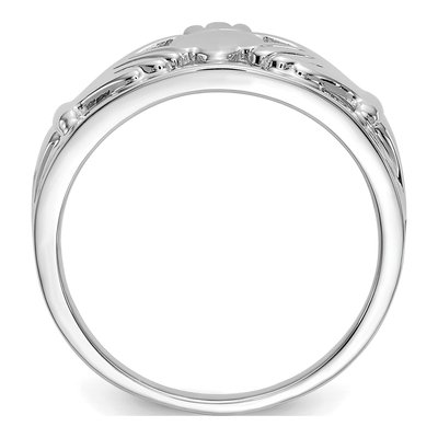 14K White Gold Claddagh Ring – view 3