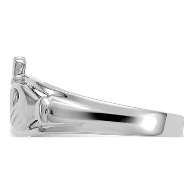 14K White Gold Claddagh Ring – view 5