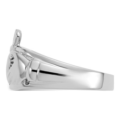 14K White Gold Claddagh Ring – view 5