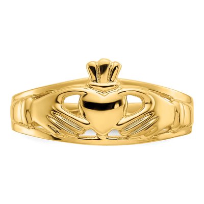 14K Yellow Gold Claddagh Ring – view 6
