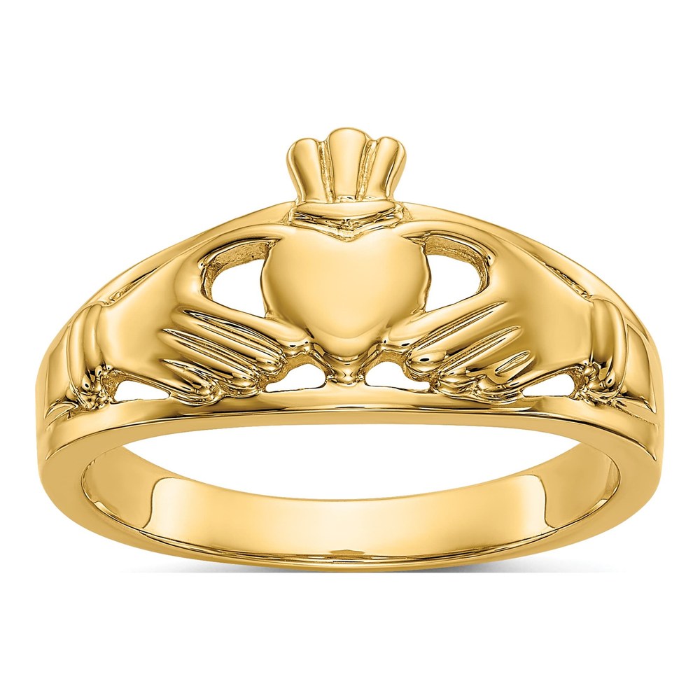 14K Yellow Gold Claddagh Ring