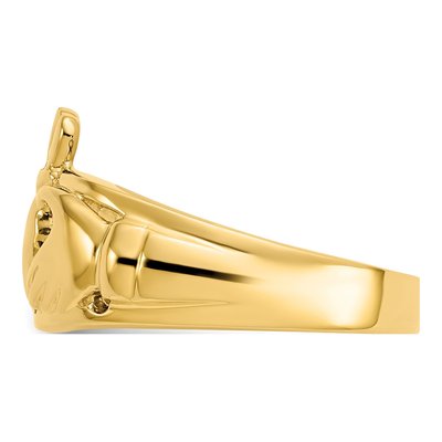 14K Yellow Gold Claddagh Ring – view 5
