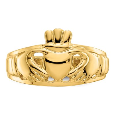 14K Yellow Gold Claddagh Ring – view 6