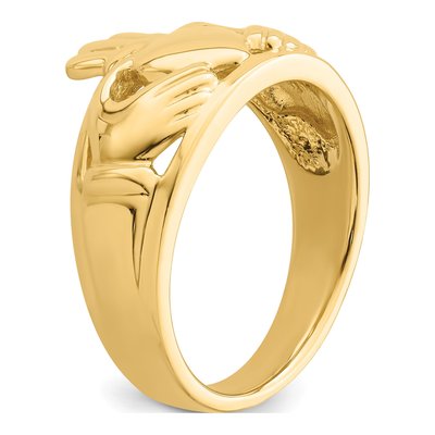 14K Yellow Gold Claddagh Ring – view 8
