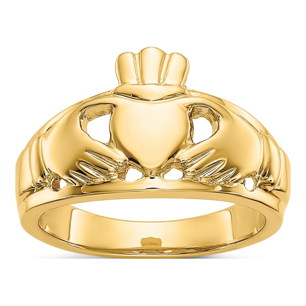 14K Yellow Gold Claddagh Ring