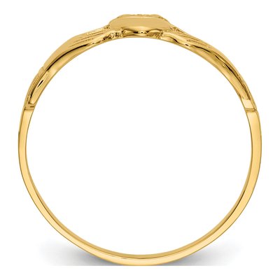 14K Yellow Gold Claddagh Ring – view 3