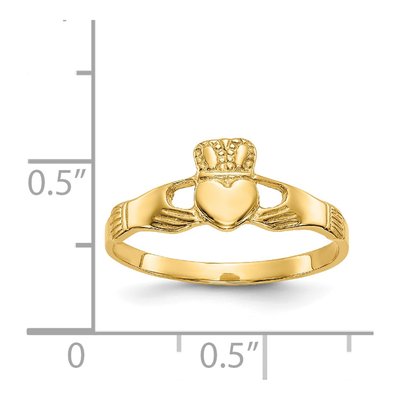 14K Yellow Gold Claddagh Ring – view 4