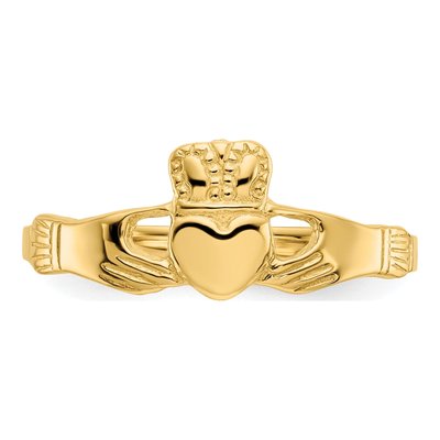 14K Yellow Gold Claddagh Ring – view 6
