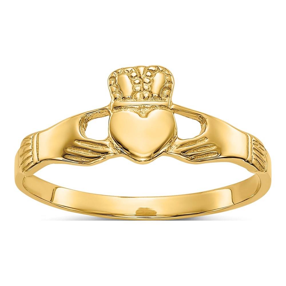 14K Yellow Gold Claddagh Ring