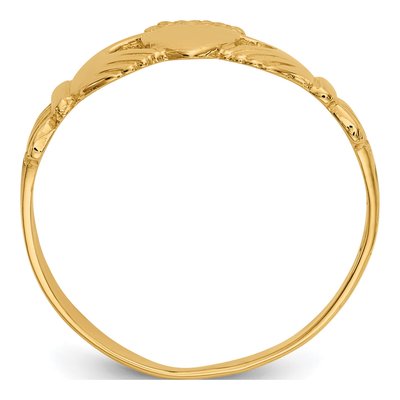 14K Yellow Gold Claddagh Ring – view 3