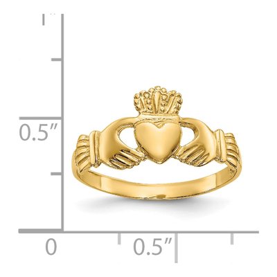 14K Yellow Gold Claddagh Ring – view 4