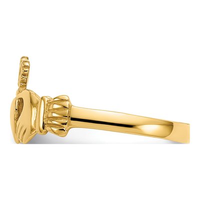14K Yellow Gold Claddagh Ring – view 5