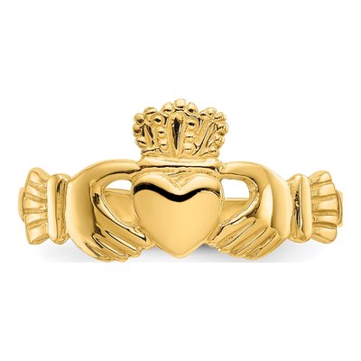 14K Yellow Gold Claddagh Ring – view 6