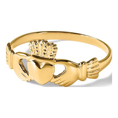 14K Yellow Gold Claddagh Ring – view 8