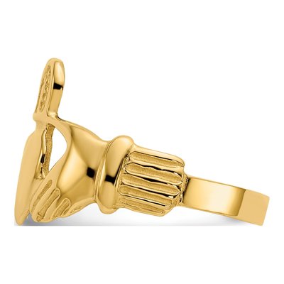 14K Yellow Gold Claddagh Ring – view 5