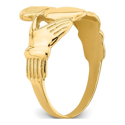 14K Yellow Gold Claddagh Ring – view 8