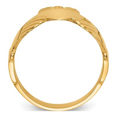 14K Yellow Gold Claddagh Ring – view 3